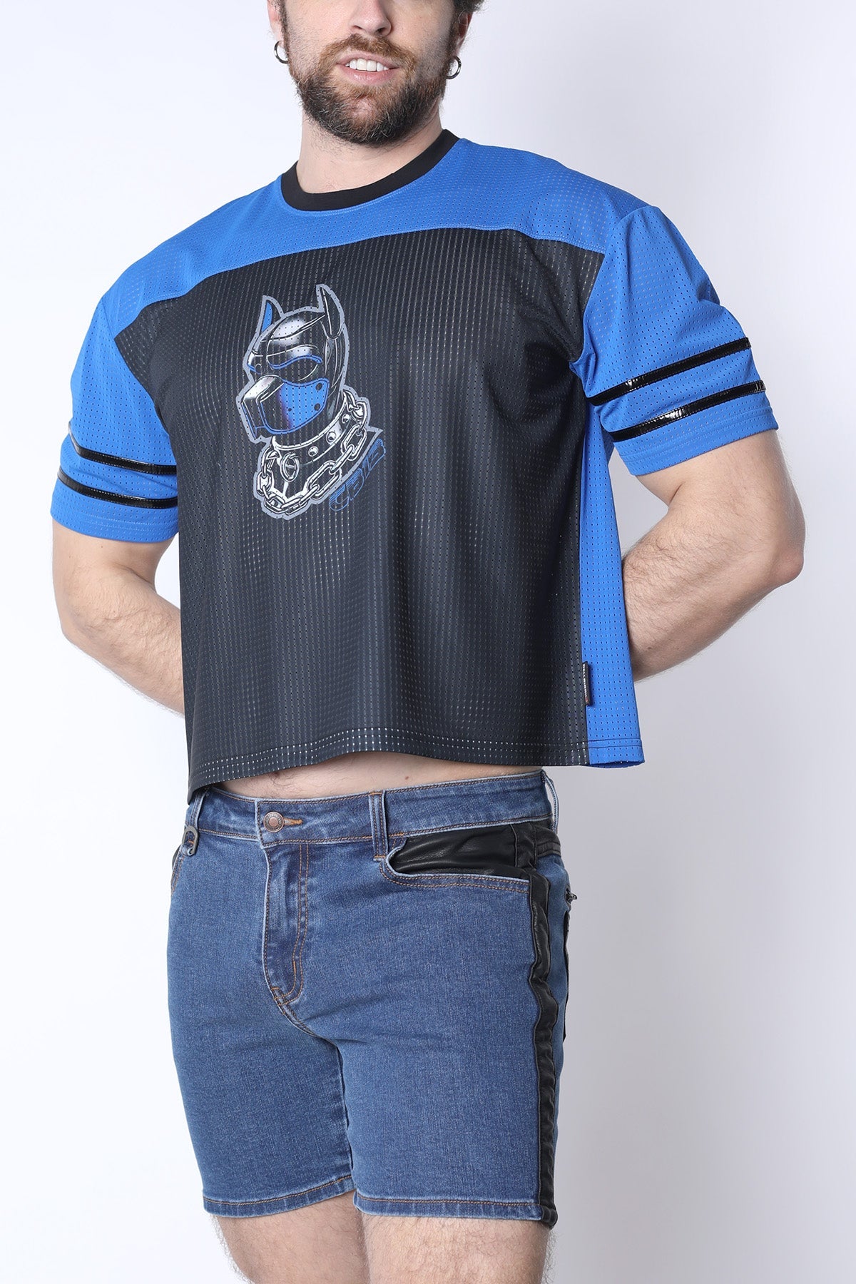 CELLBLOCK 13 Kennel Club DARK PUP Crop Top - Blue