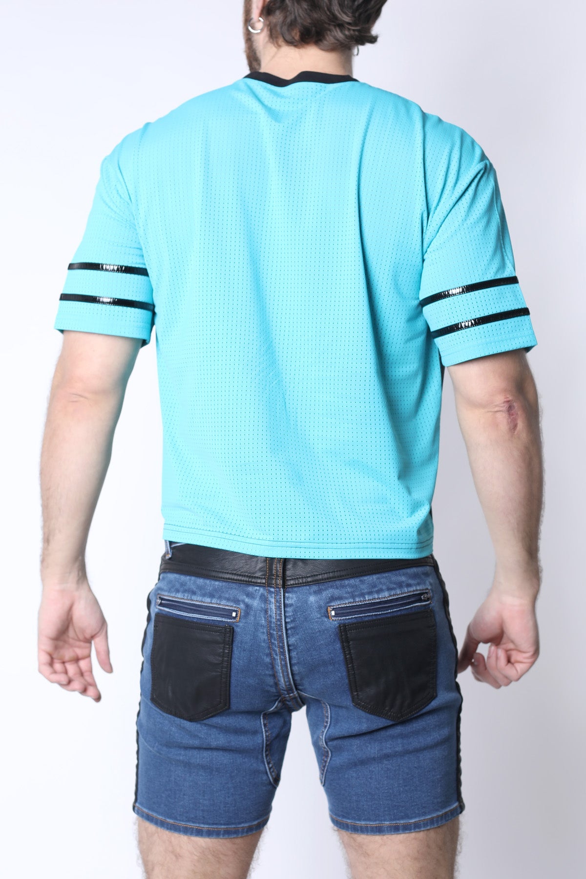 CELLBLOCK 13 Kennel Club DARK PUP Crop Top - Turquoise