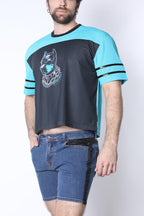 CELLBLOCK 13 Kennel Club DARK PUP Crop Top - Turquoise