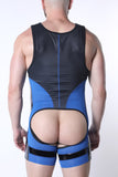CELLBLOCK 13 Kennel Club DARK PUP Singlet Chaps - Blue