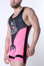 CELLBLOCK 13 Kennel Club DARK PUP Singlet Chaps - Pink