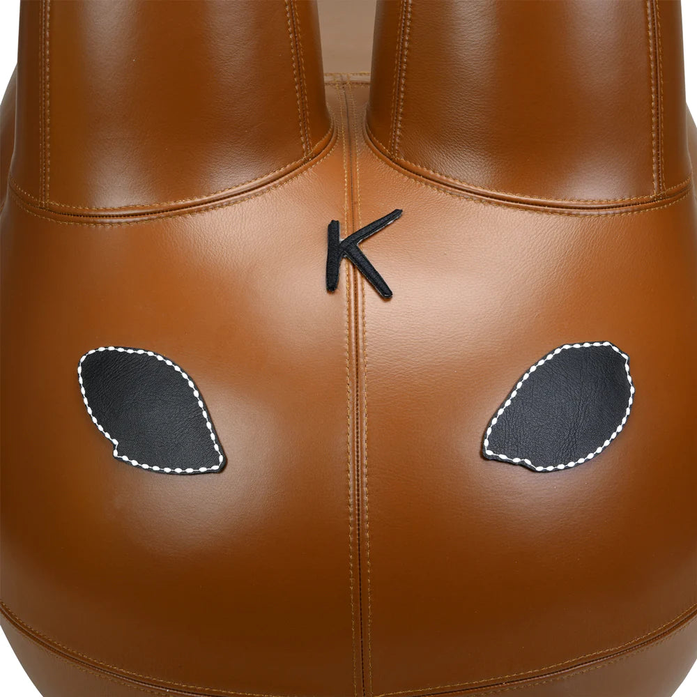 KIDROBOT ART GIANT LEATHER SMORKIN' LABBIT STOOL BY FRANK KOZIK - BROWN EDITION