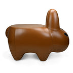KIDROBOT ART GIANT LEATHER SMORKIN' LABBIT STOOL BY FRANK KOZIK - BROWN EDITION