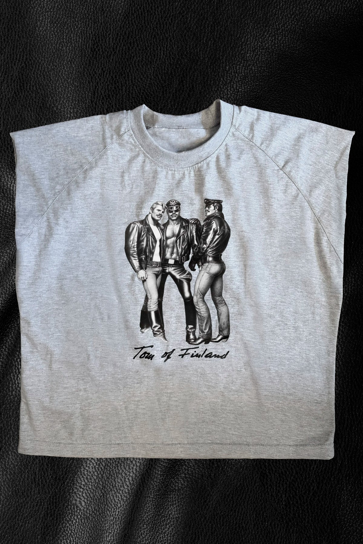 Tom of Finland LEATHER CREW Crop Tee