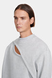 Louis Gabriel Nouchi SWEATSHIRT WITH LACERATION IN COTTON