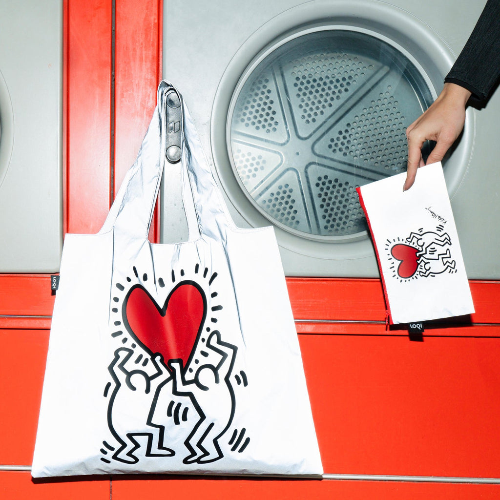 KEITH HARING Dancing Heart Reflective Bag by LOQI