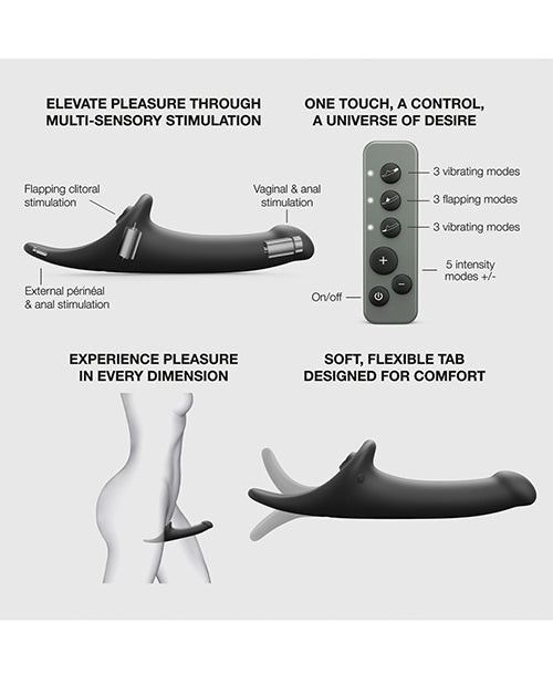 Strap On Me Multi Orgasm Dildo - Black - Medium