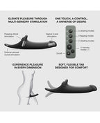 Strap On Me Multi Orgasm Dildo - Black - Medium