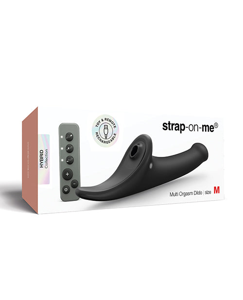Strap On Me Multi Orgasm Dildo - Black - Medium