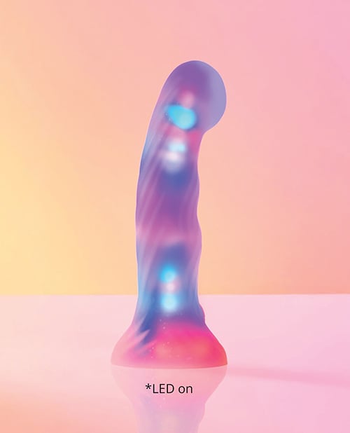 Love to Love Dildolls Sugar Bomb Neon Art LED Silicone Dildo - Multi Color