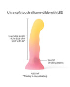Love to Love Dildolls Sugar Bomb Neon Art LED Silicone Dildo - Multi Color