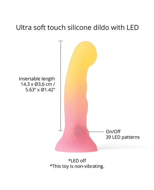 Love to Love Dildolls Sugar Bomb Neon Art LED Silicone Dildo - Multi Color