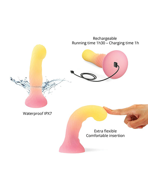 Love to Love Dildolls Sugar Bomb Neon Art LED Silicone Dildo - Multi Color