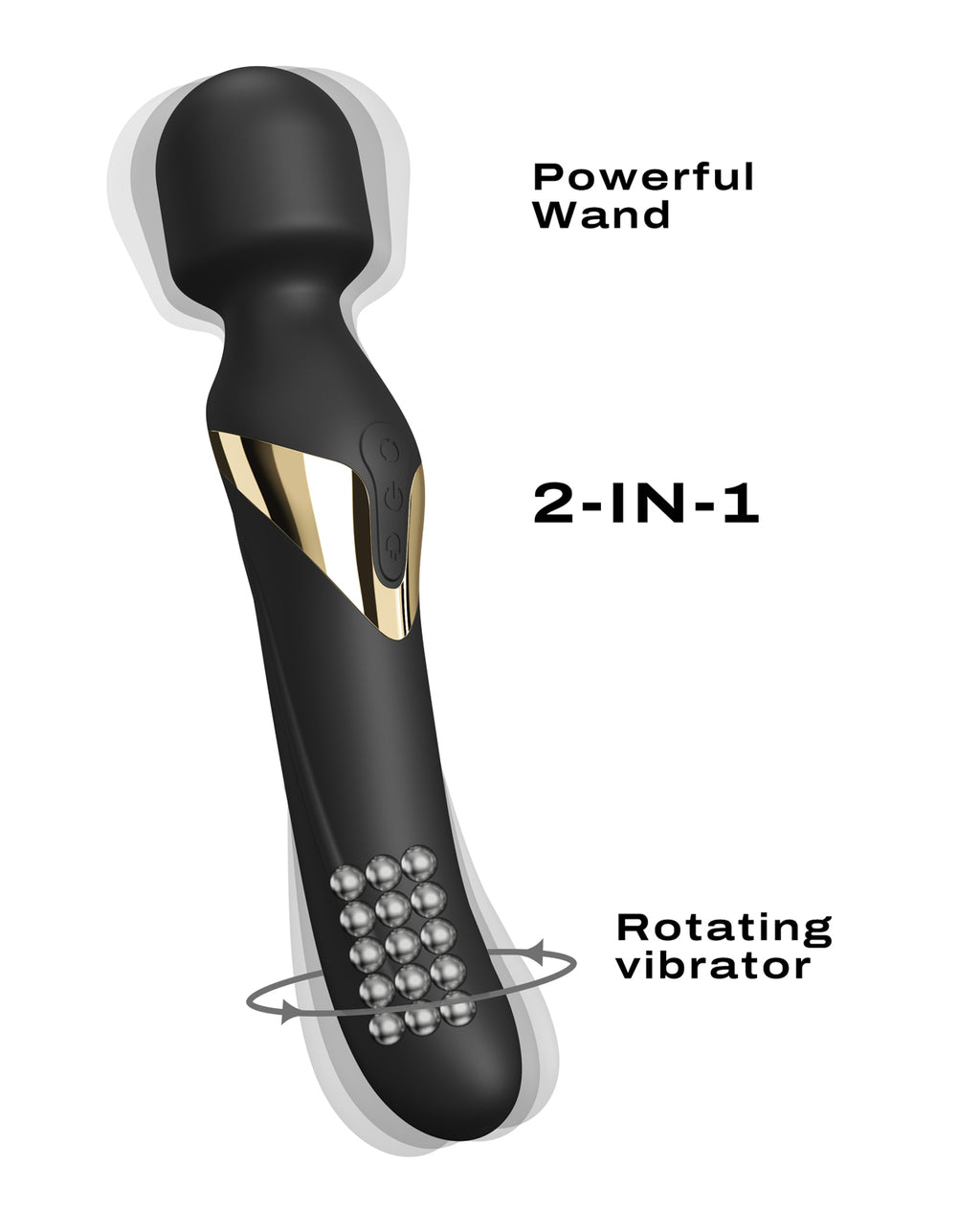 Dorcel Dual Orgasms Rotating G-Spot Vibrator - Black/Gold