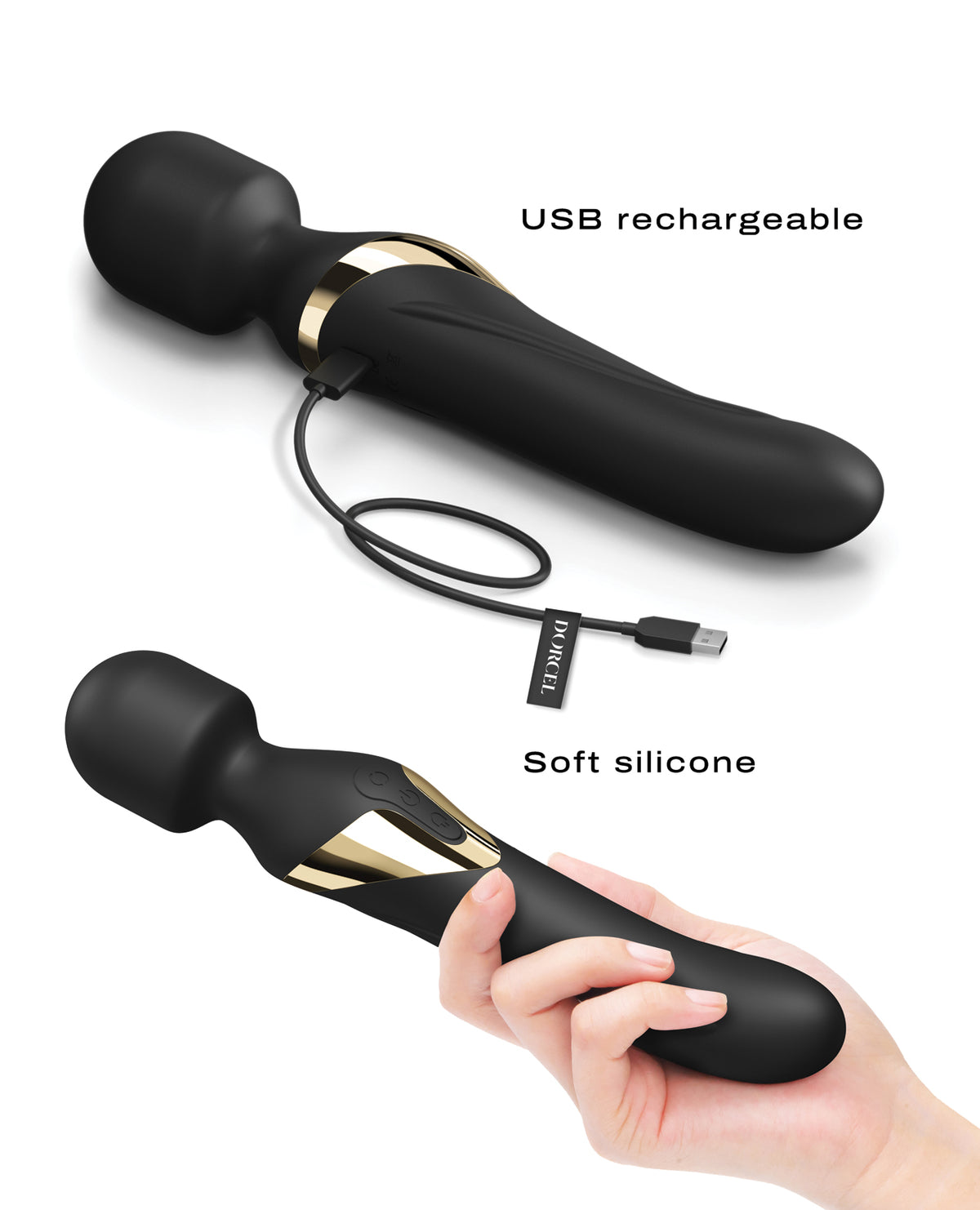 Dorcel Dual Orgasms Rotating G-Spot Vibrator - Black/Gold