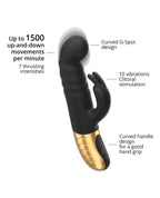 Dorcel G-Stormer Thrusting G-Spot Rabbit Vibrator - Black/Gold