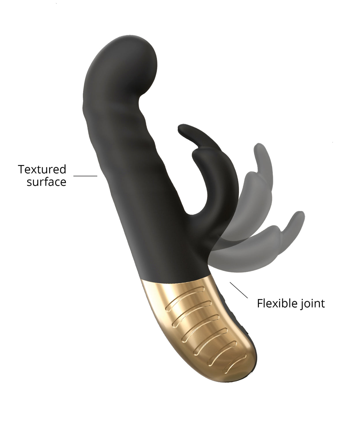 Dorcel G-Stormer Thrusting G-Spot Rabbit Vibrator - Black/Gold