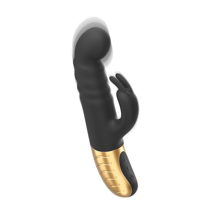 Dorcel G-Stormer Thrusting G-Spot Rabbit Vibrator - Black/Gold