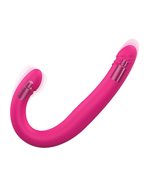Dorcel Orgasmic Double Do 16.5" Thrusting Vibrating Double Dong - Pink