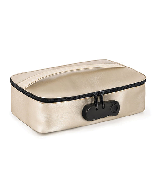 Dorcel Lockable Discreet Toy Storage Box - Luxury Gold