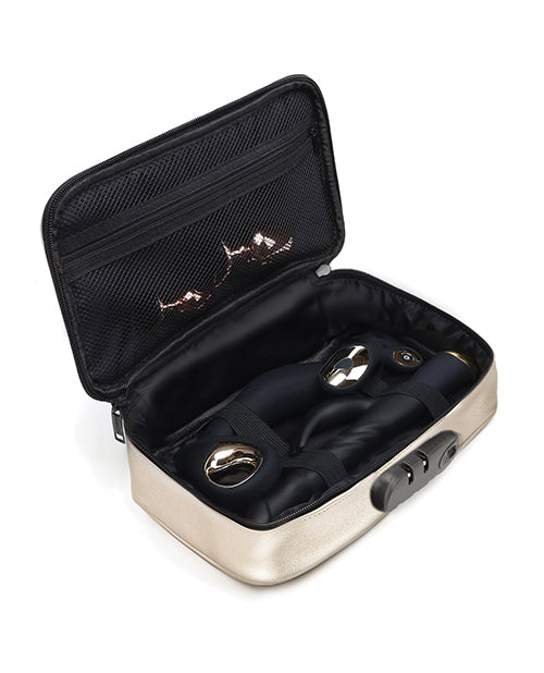 Dorcel Lockable Discreet Toy Storage Box - Luxury Gold