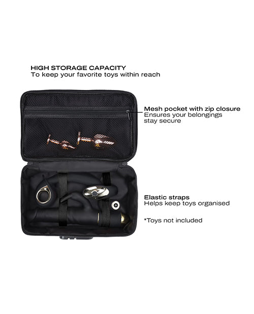 Dorcel Lockable Discreet Toy Storage Box - Luxury Gold