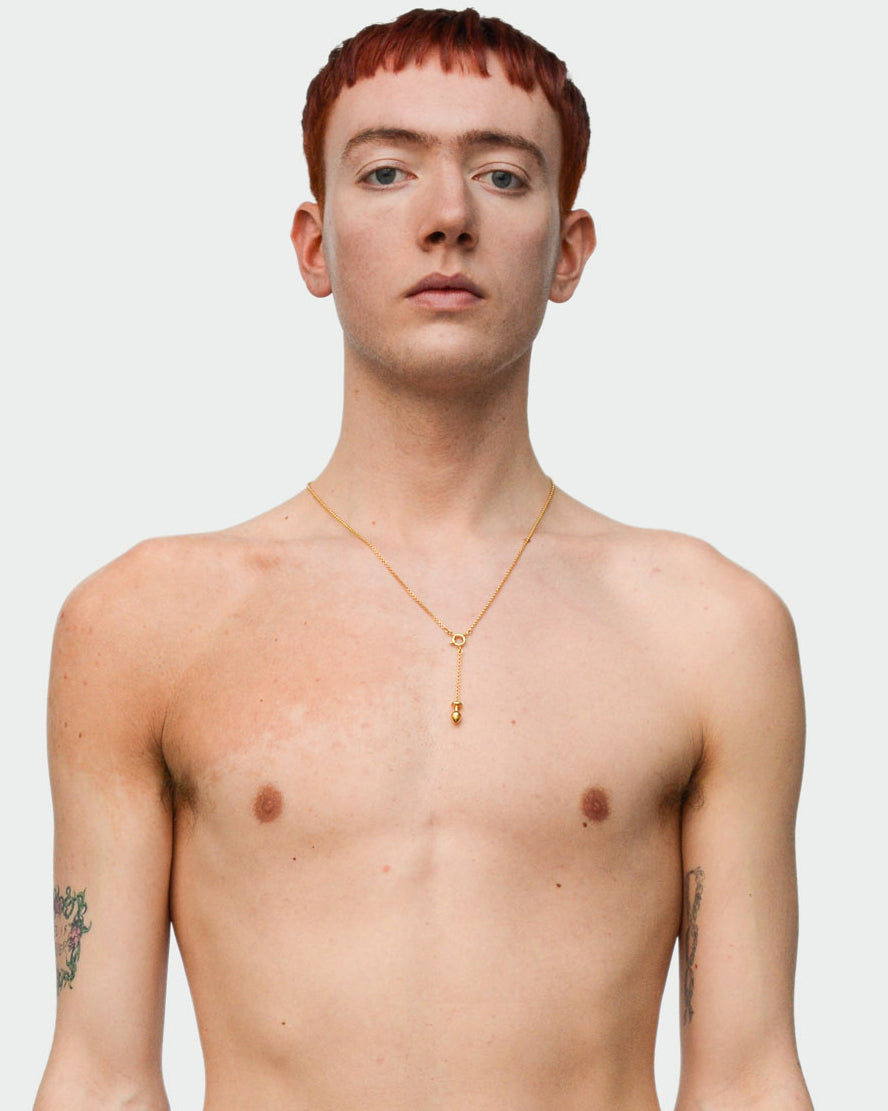 KISKA LAB MINI PLUG GOLD NECKLACE