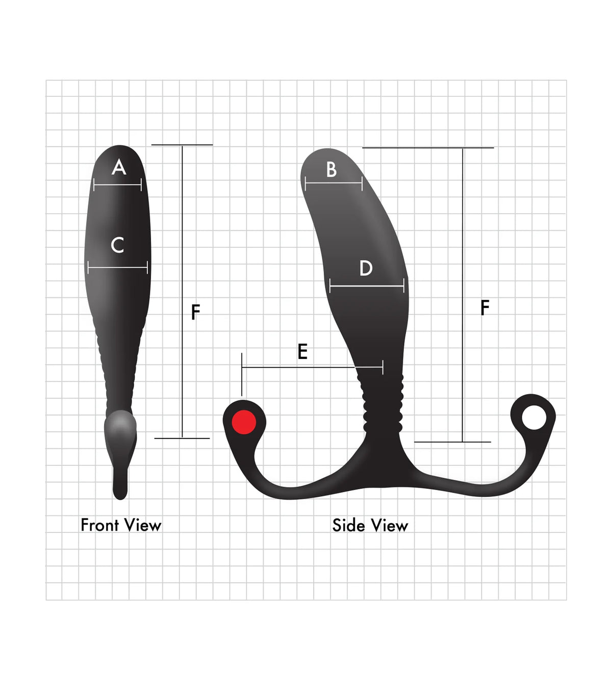 Aneros Trident Series MGX Syn P-Spot Stimulator - Black