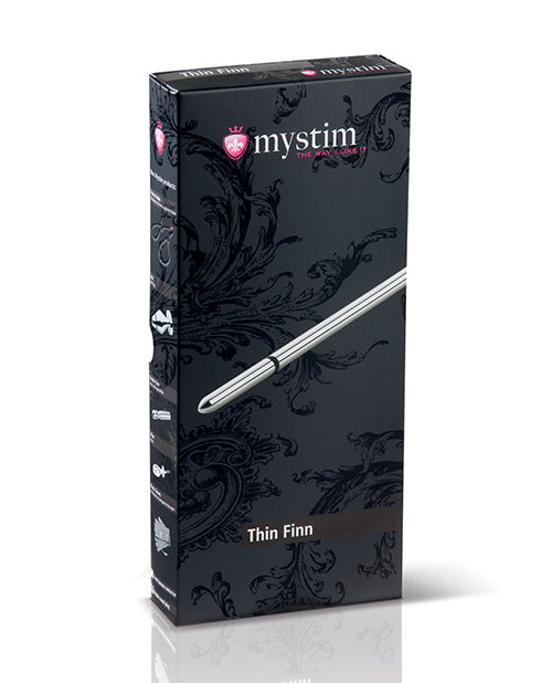 Mystim Thin Finn E-Stim Urethral Sound - Silver