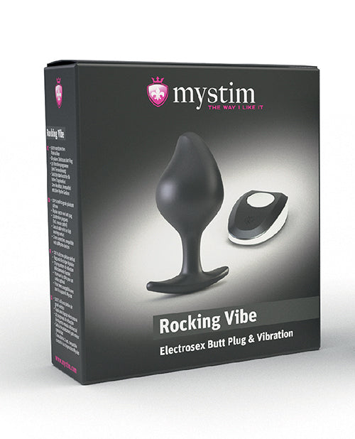 Mystim Rocking Vibe Silicone Butt Plug Small - Black