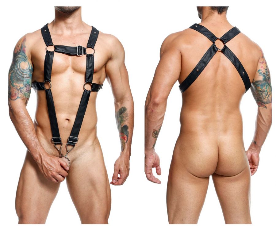 Malebasics DNGEON Cross Cockring Harness - Black