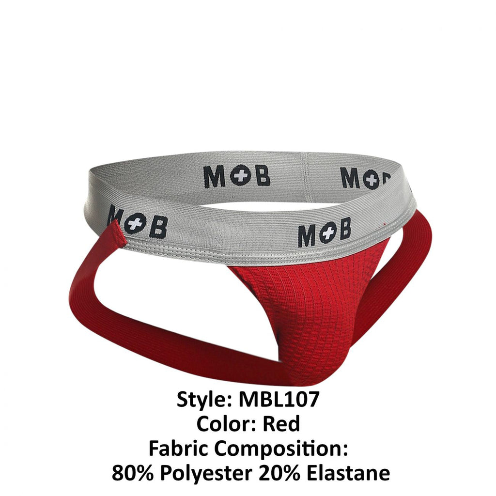 Malebasics MOB Classic Fetish Jock 3 Inches Jockstrap - Red