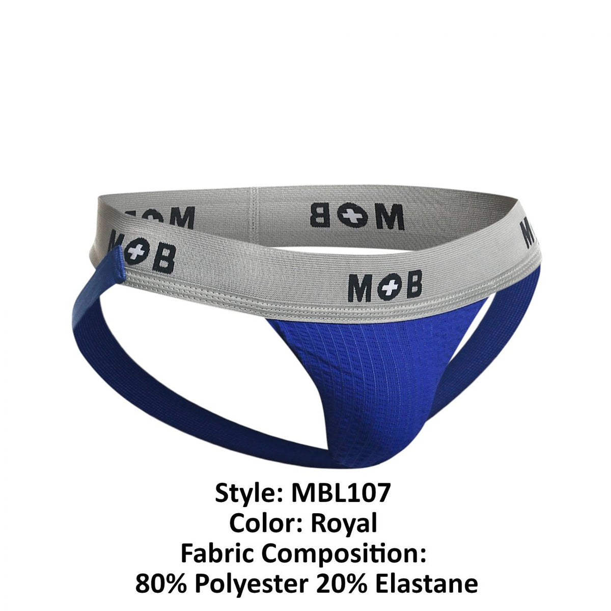 Malebasics MOB Classic Fetish Jock 3 Inches Jockstrap - Royal