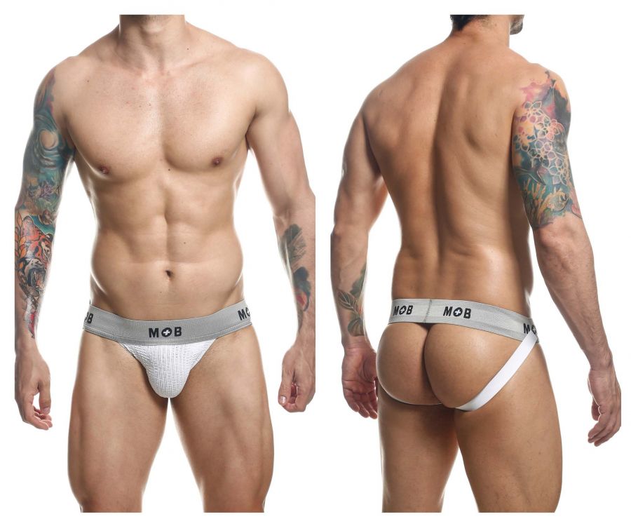 Malebasics MOB Classic Fetish Jock 3 Inches Jockstrap - White