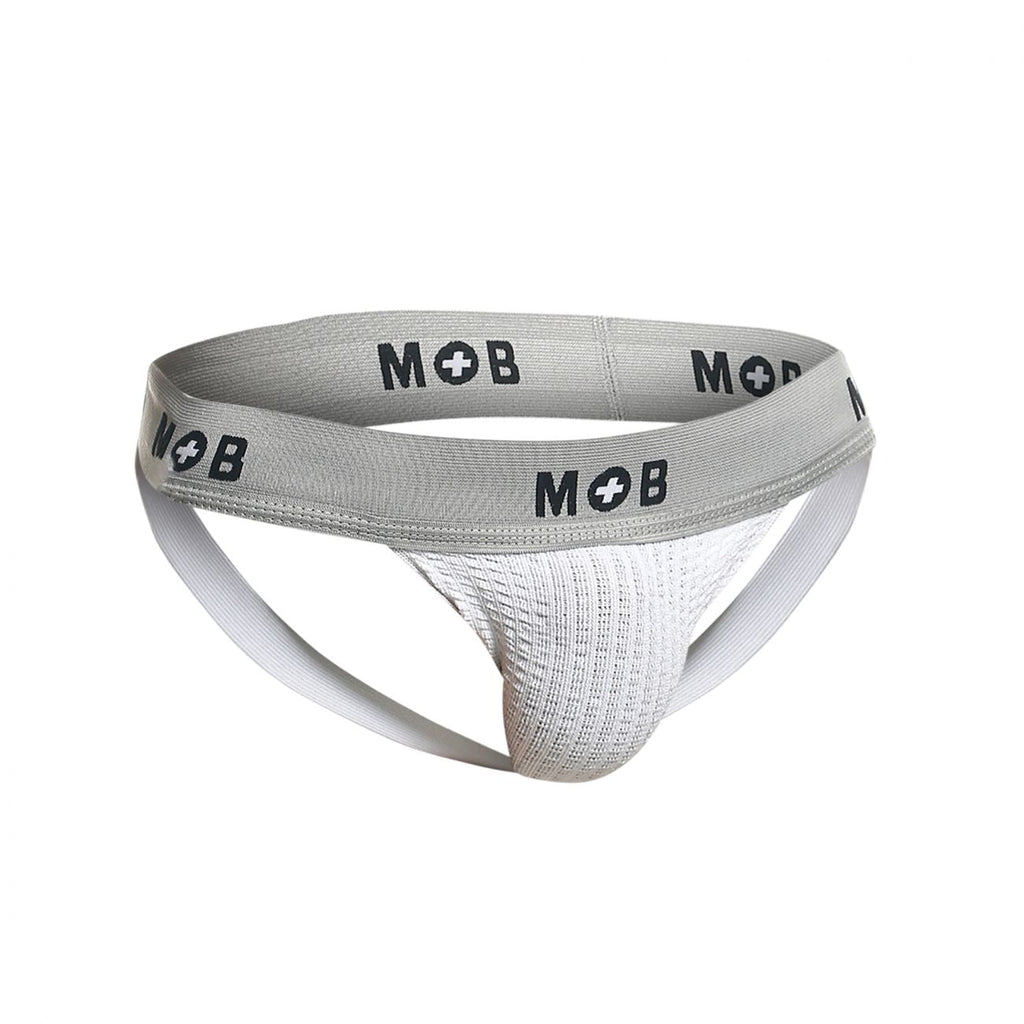 Malebasics MOB Classic Fetish Jock 3 Inches Jockstrap - White