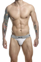 Malebasics MOB Classic Fetish Jock 3 Inches Jockstrap - White