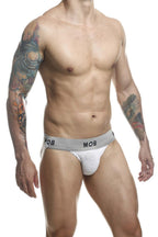 Malebasics MOB Classic Fetish Jock 3 Inches Jockstrap - White