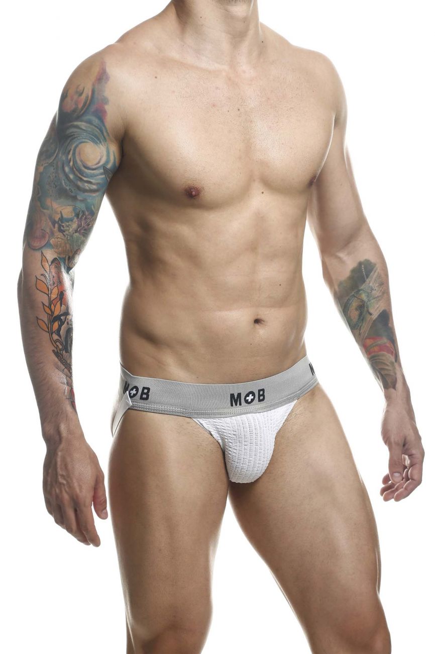Malebasics MOB Classic Fetish Jock 3 Inches Jockstrap - White