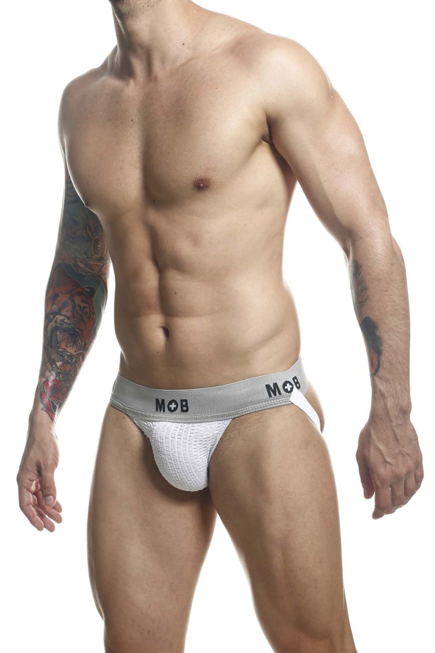 Malebasics MOB Classic Fetish Jock 3 Inches Jockstrap - White