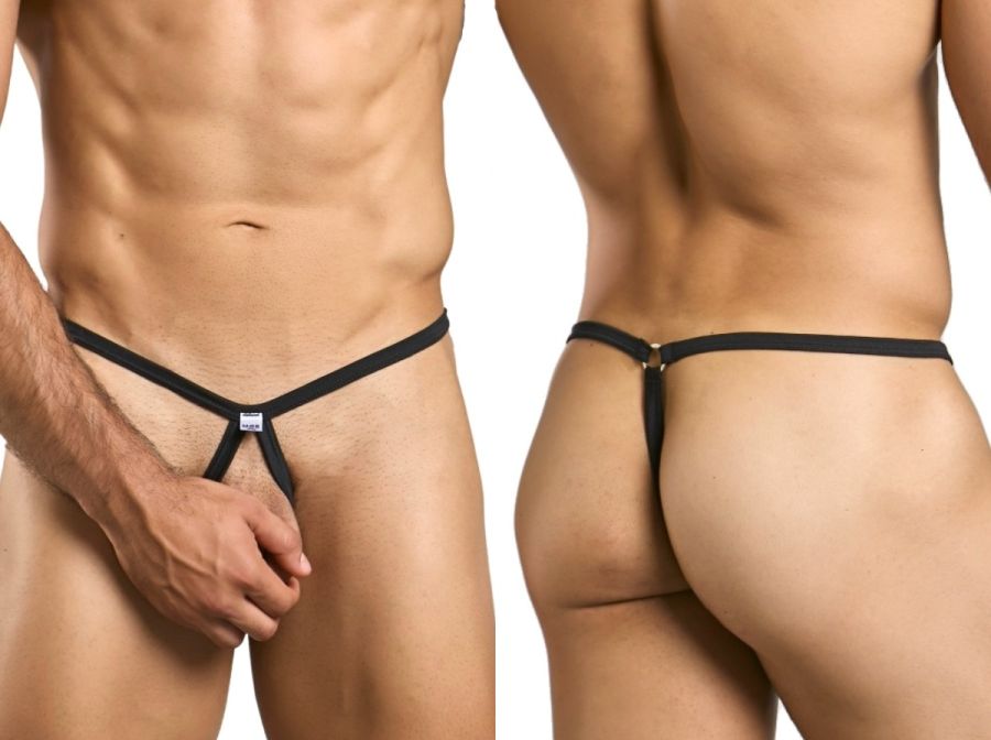 Malebasics Tear Drop Thongs - Black