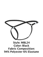 Malebasics Tear Drop Thongs - Black