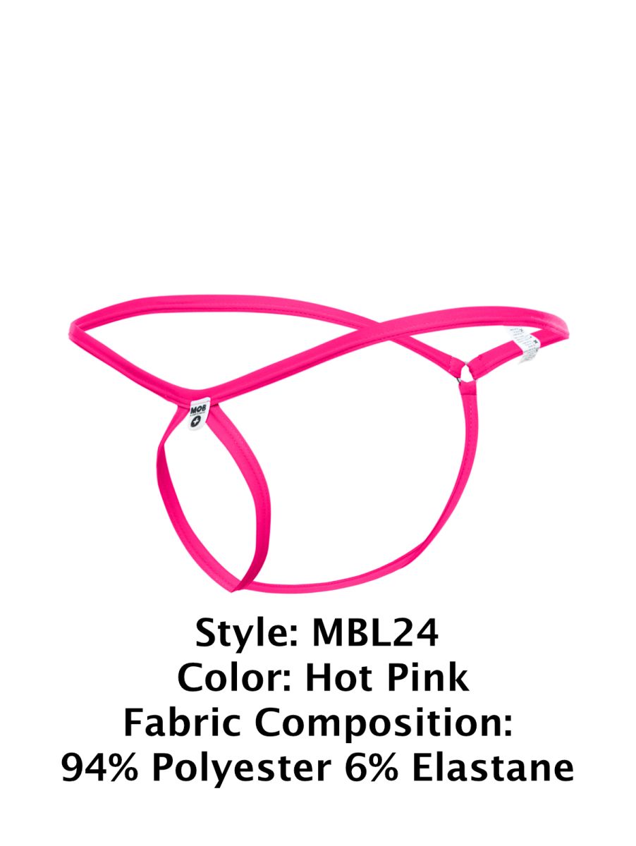 Malebasics Tear Drop Thongs - Hot Pink