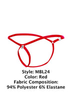 Malebasics Tear Drop Thongs - Red