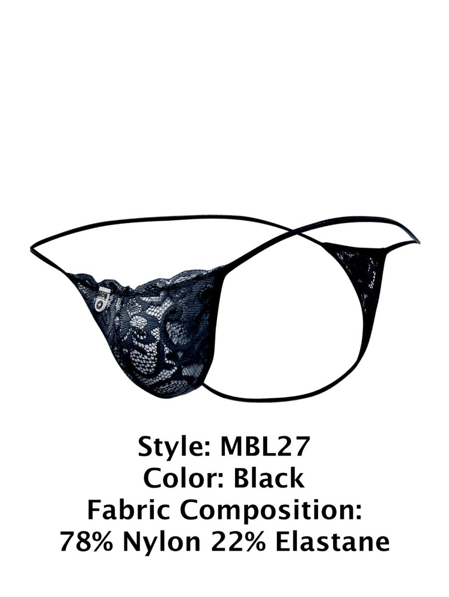 Malebasics Lace Thongs - Black