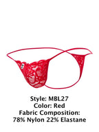 Malebasics Lace Thongs - Red