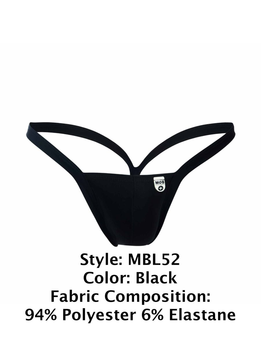 Malebasics Y Buns Thongs - Black
