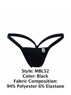 Malebasics Y Buns Thongs - Black