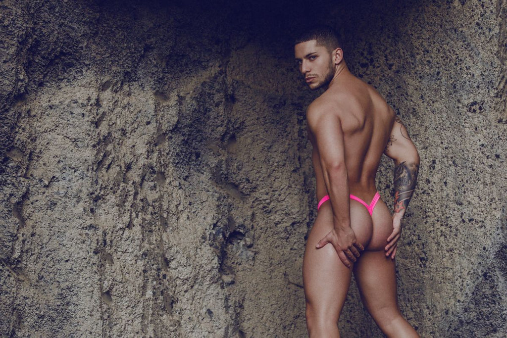 Malebasics Y Buns Thongs - Hot Pink