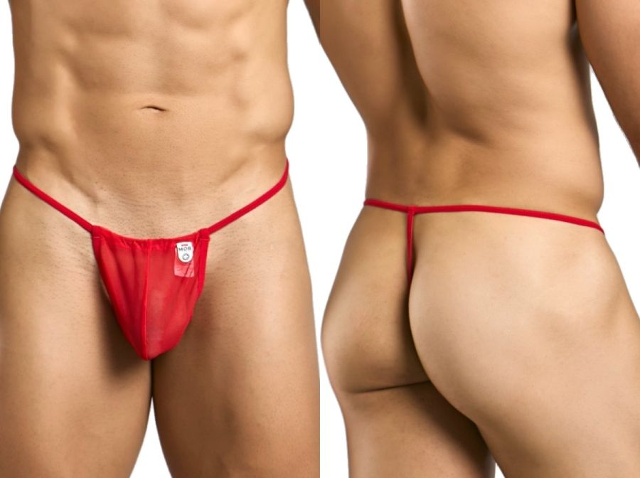 Malebasics Mesh G-String - Red Mesh