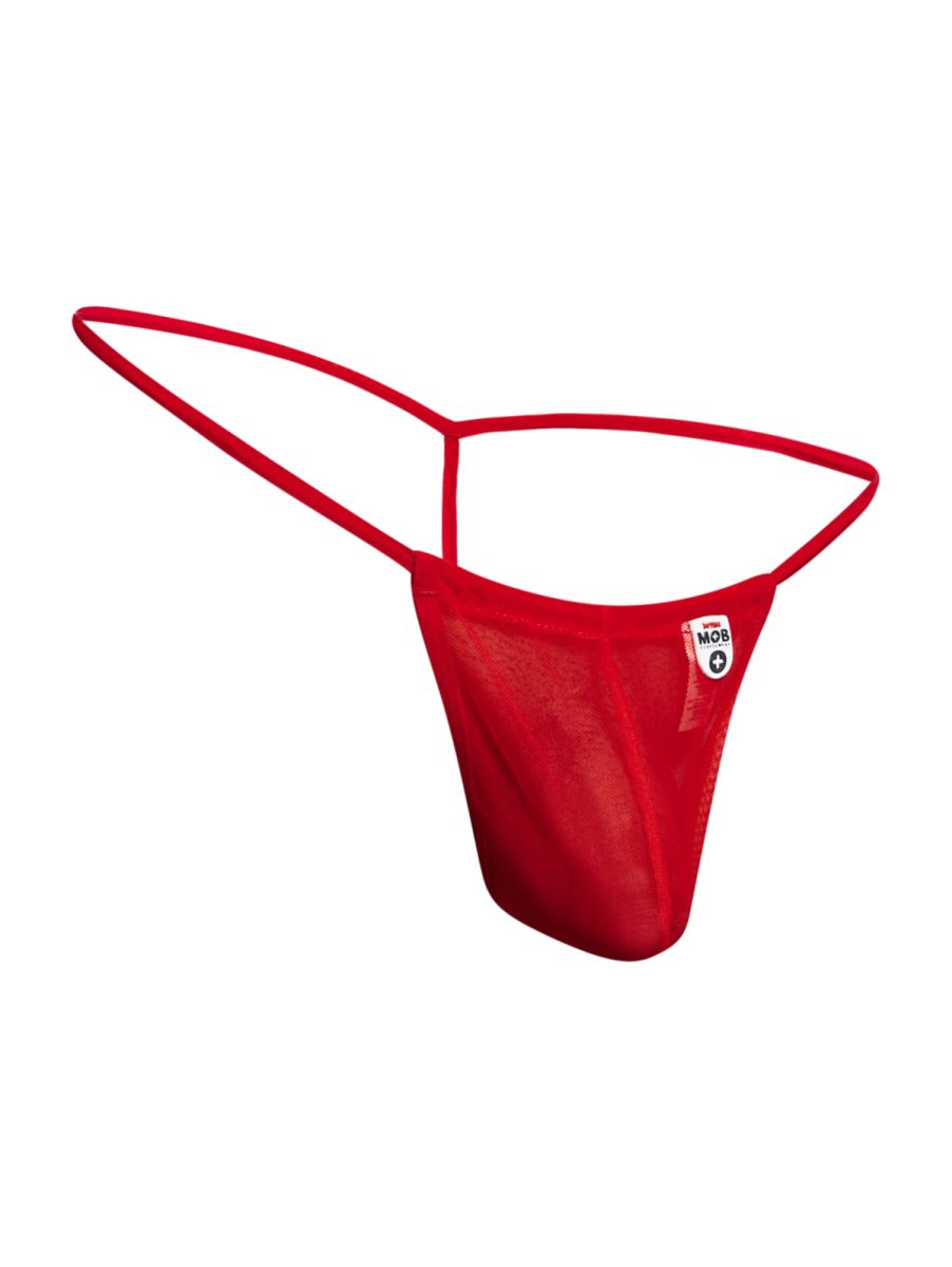 Malebasics Mesh G-String - Red Mesh